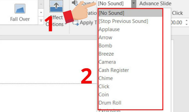 Tùy chỉnh âm thanh cho hiệu ứng