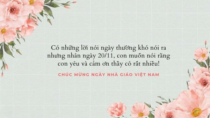Ảnh 20/11 tri ân thầy cô kèm lời chúc