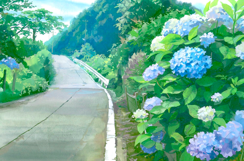 Hình ảnh hoa cẩm tú cầu anime 4
