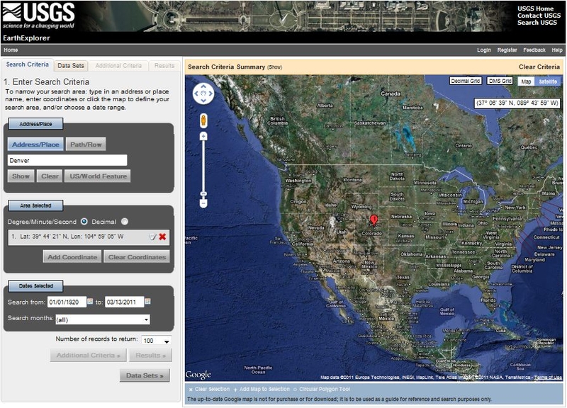 USGS Earth Explorer