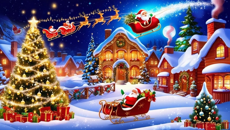 hình cây thông Noel hình 8