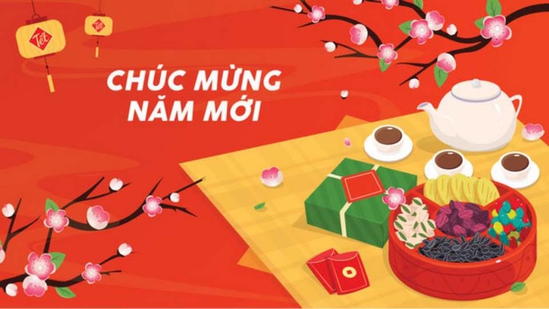 Nhiều mẫu hình nền Tết màu đỏ ấn tượng