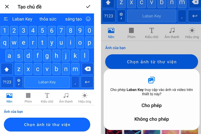 Cài đặt hình nền bàn phím cho Android 2.
