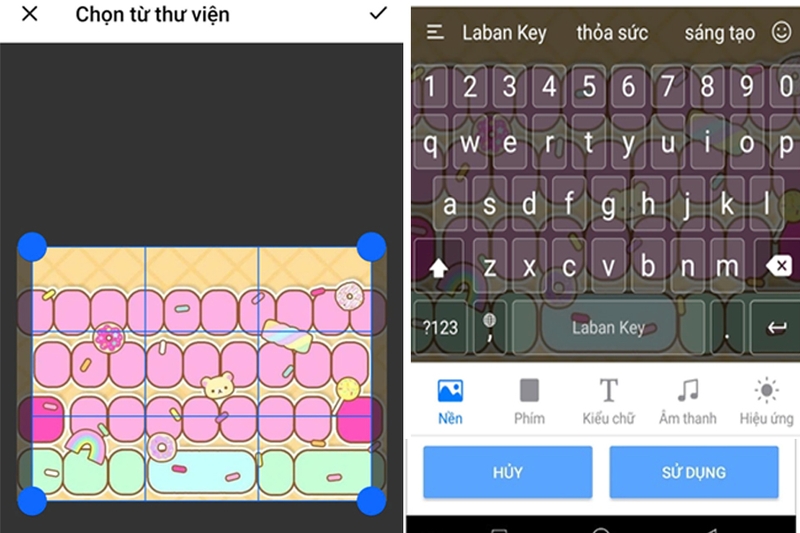 Cài đặt hình nền bàn phím cho Android 3.