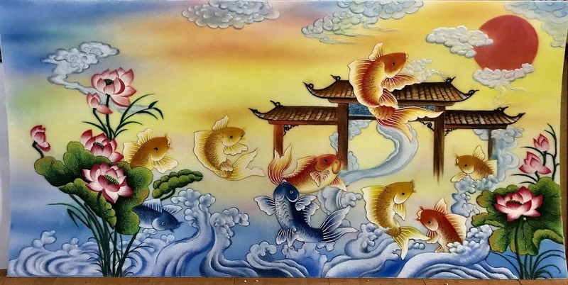 hình nền cá chép hóa rồng hình 1