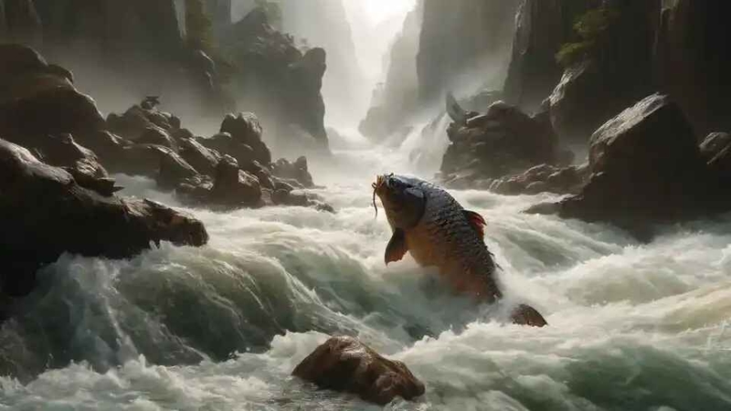 hình nền cá chép hóa rồng hình 22