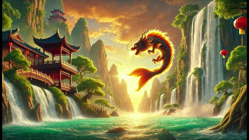 hình nền cá chép hóa rồng hình 23