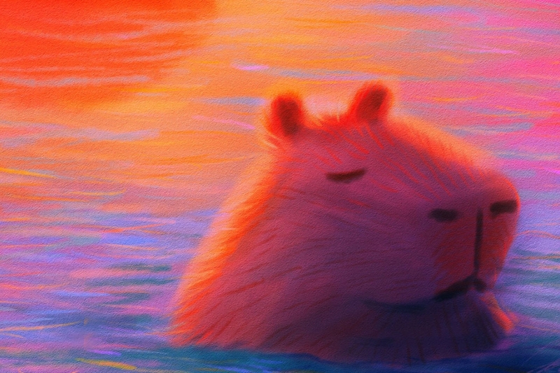 Hình nền capybara cute 22