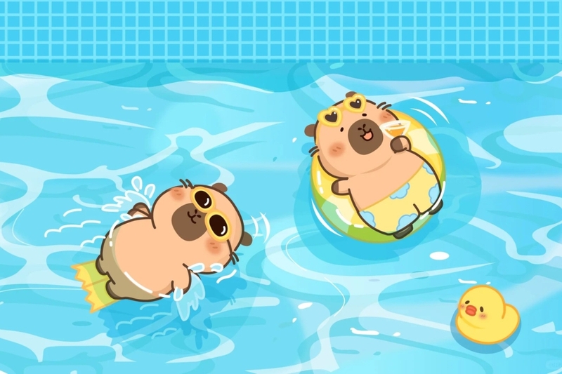 Hình nền capybara cute 17