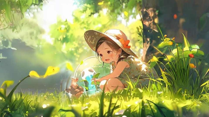 Ảnh nền trong trẻo và mới lạ chủ đề chibi