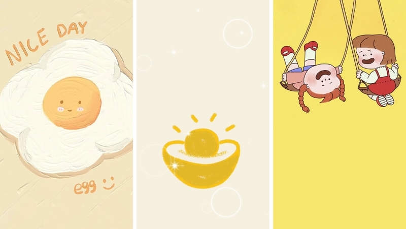 Hình nền điện thoại đơn giản cùng tông màu vàng (hình 3)