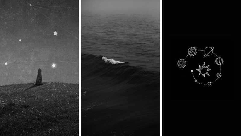 Hình nền điện thoại đơn giản cùng tông màu đen (hình 3)