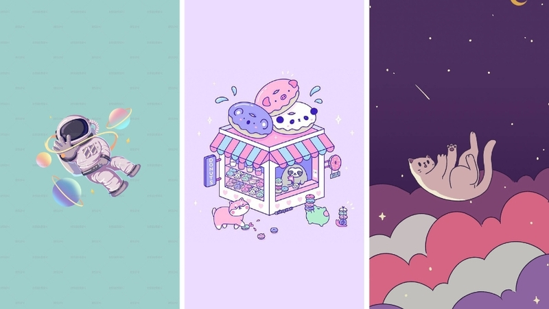 Hình nền điện thoại đơn giản dạng đồ họa 3D (hình 3)