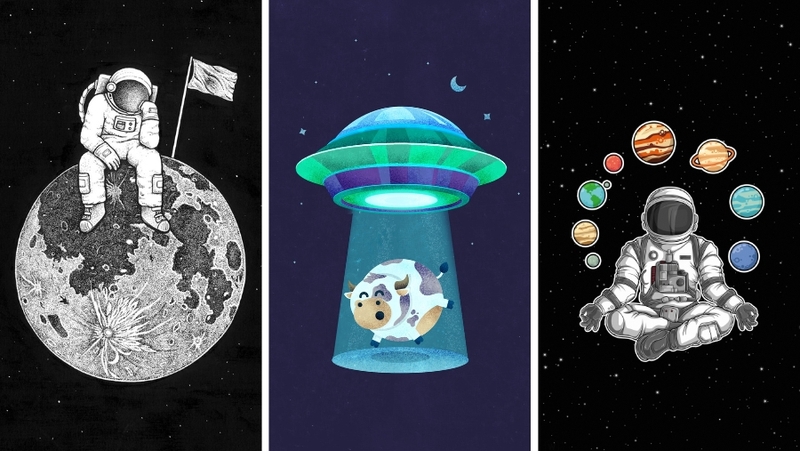 Hình nền điện thoại đơn giản dạng đồ họa 3D (hình 1)