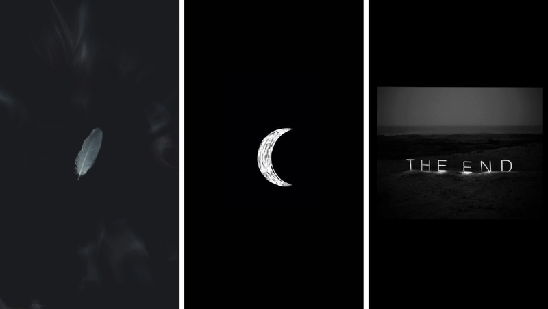 Hình nền điện thoại đơn giản cùng tông màu đen (hình 2)