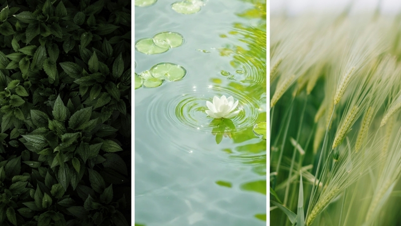 Hình nền điện thoại đơn giản cùng tông màu xanh lá (hình 3)