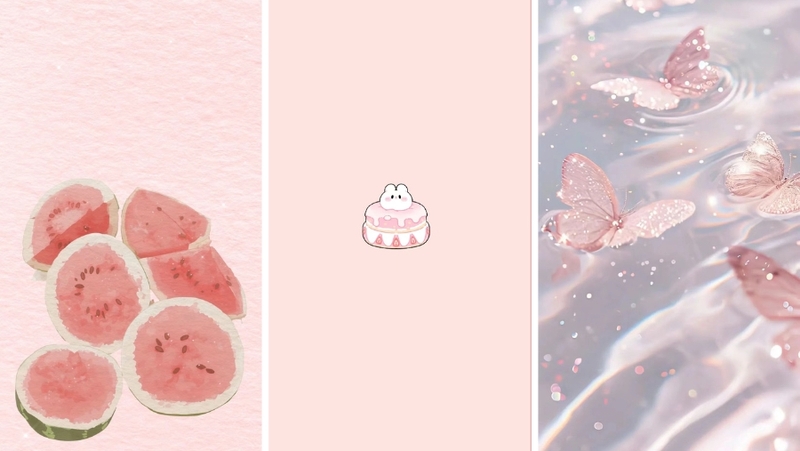 Hình nền điện thoại đơn giản cùng tông màu hồng (hình 1)