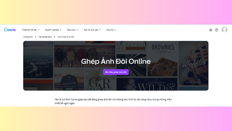 Sử dụng ứng dụng thiết kế ảnh để tạo hình nền đôi - Canva