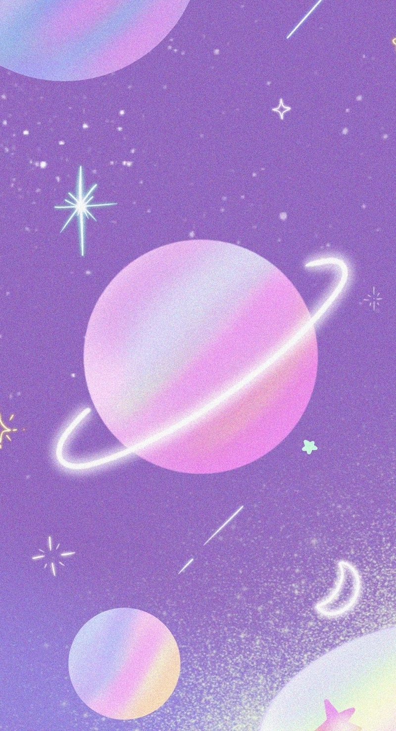 Hình nền galaxy dễ thương cute 5
