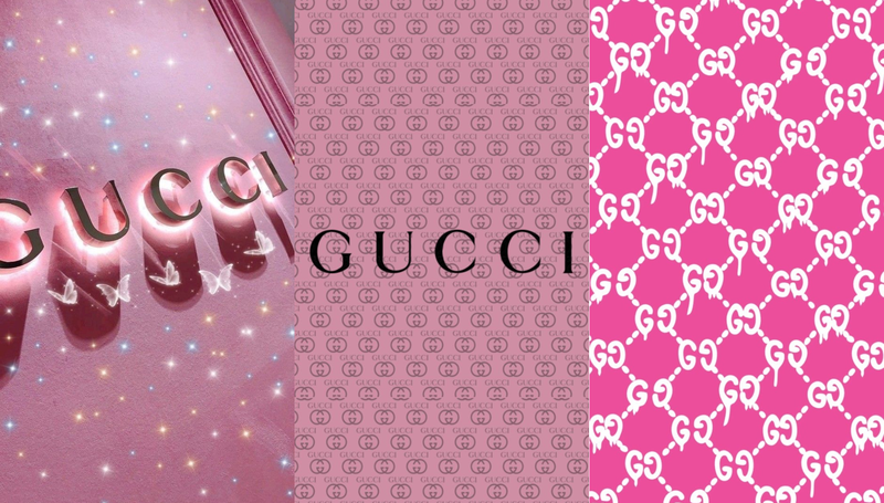 Hình nền Gucci màu hồng 1