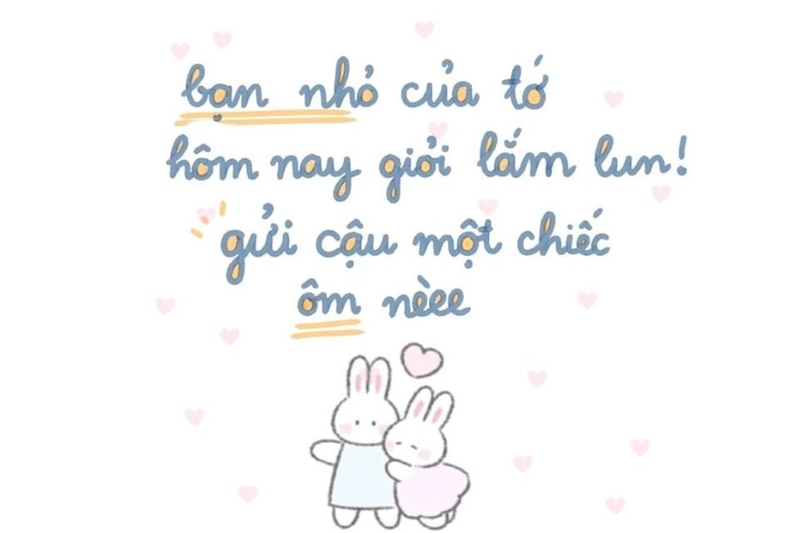 Hình nền iPad với lời nhắn dễ thương