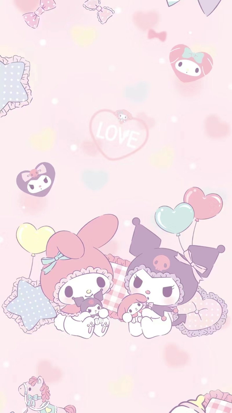 Hình nền kết hợp Kuromi và Melody 1