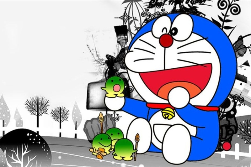 Hình nền Macbook cute Doraemon
