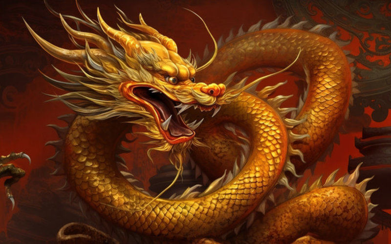 Hình nền rồng nghệ thuật số sáng tạo 1