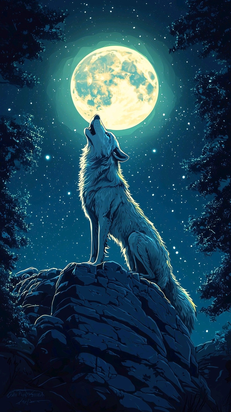 hình nền sói cô độc hình 10