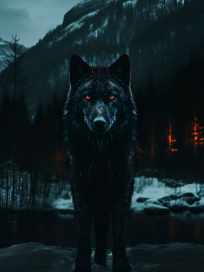 hình nền sói cô độc hình 1