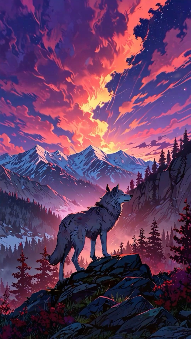 hình nền sói cô độc hình 20