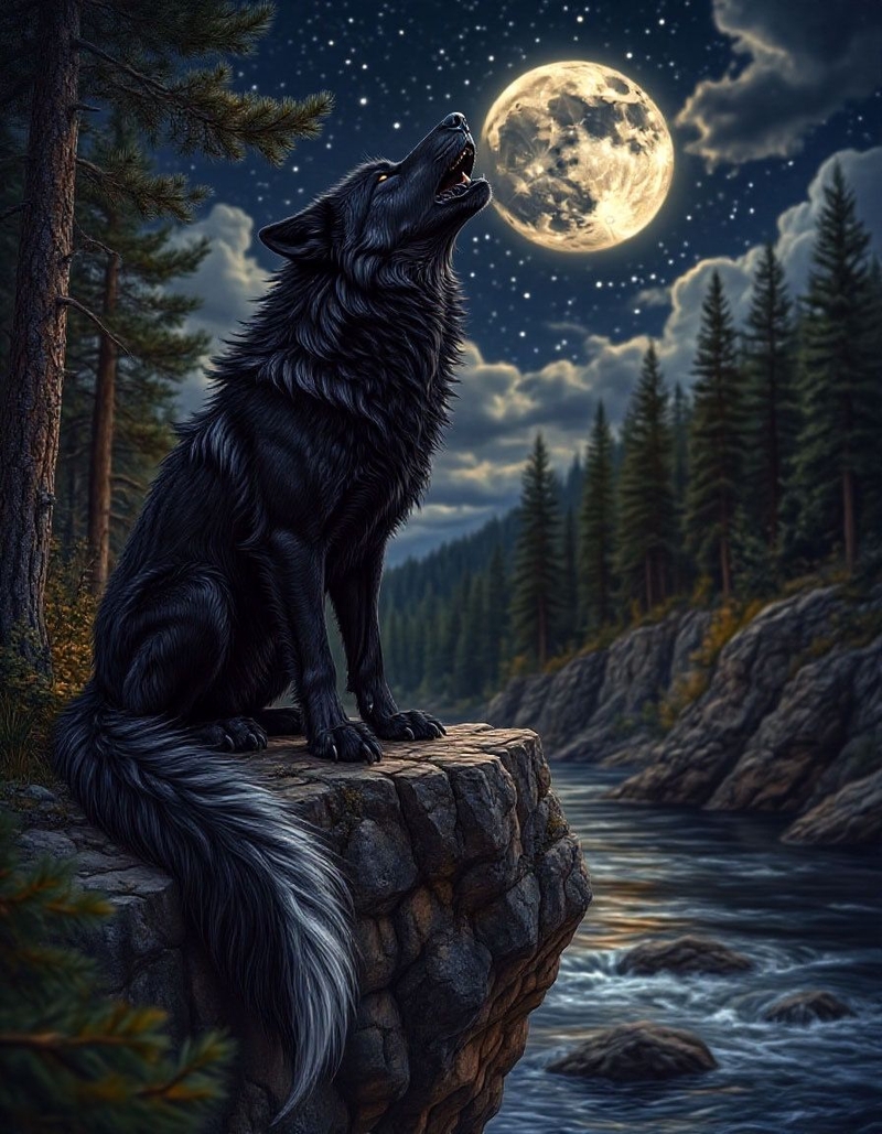 hình nền sói cô độc hình 8