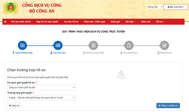 thu tuc cap doi ho chieu online