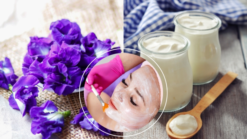 Mặt nạ dưỡng da có thành phần hoa đậu biếc rất được yêu thích