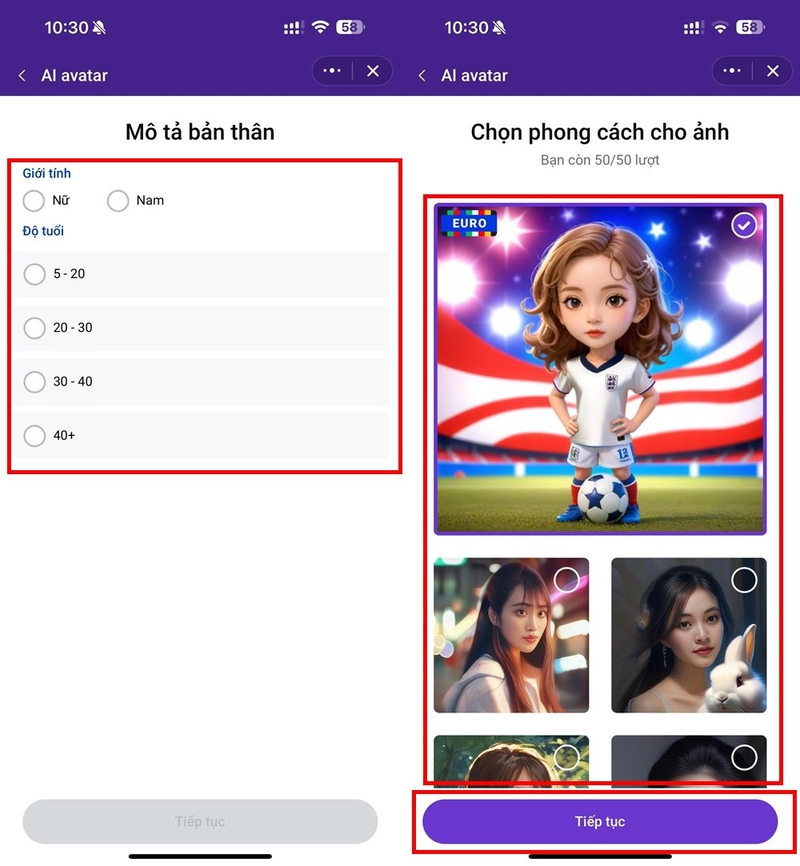 Cách hóa thân thành tuyển thủ Euro với Zalo AI ảnh 3
