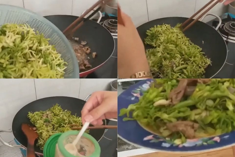 Tiếp tục xào cho đến khi chín