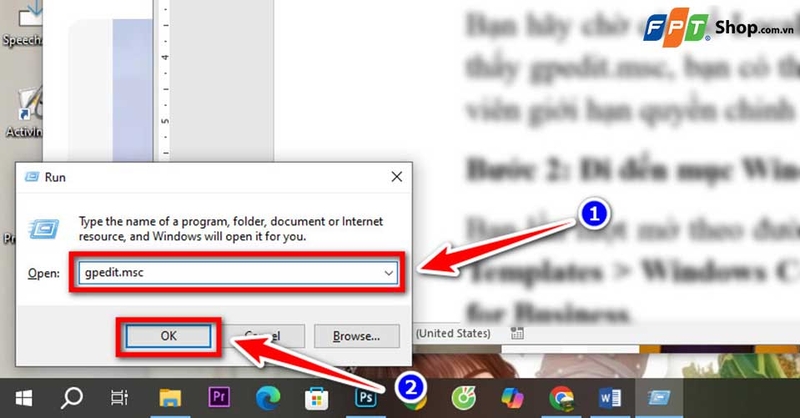 Truy cập Local Group Policy Editor