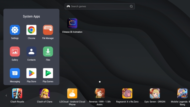 Mở trình giả lập rồi vào Play Store