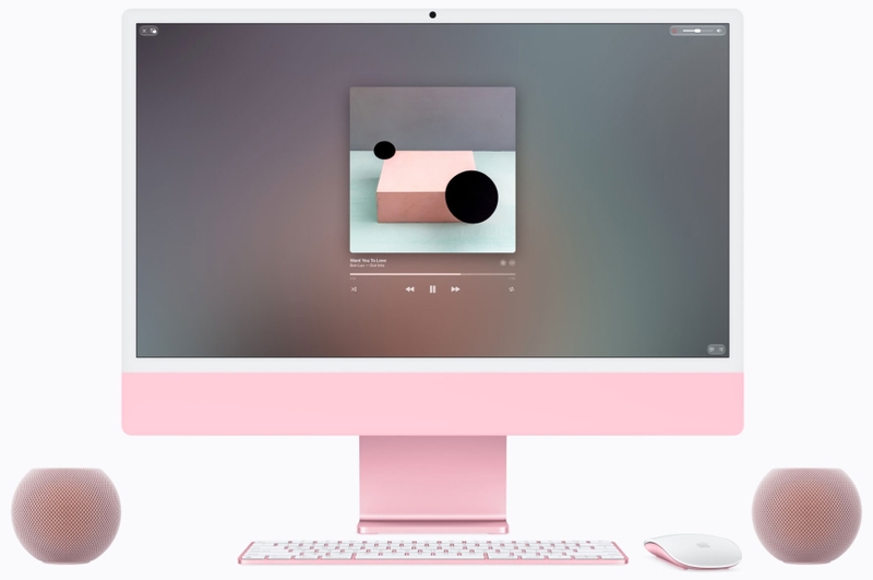 HomePod mini 2 kết nối với máy Mac, hỗ trợ phát âm thanh khi xem phim, chơi game và gọi FaceTime.