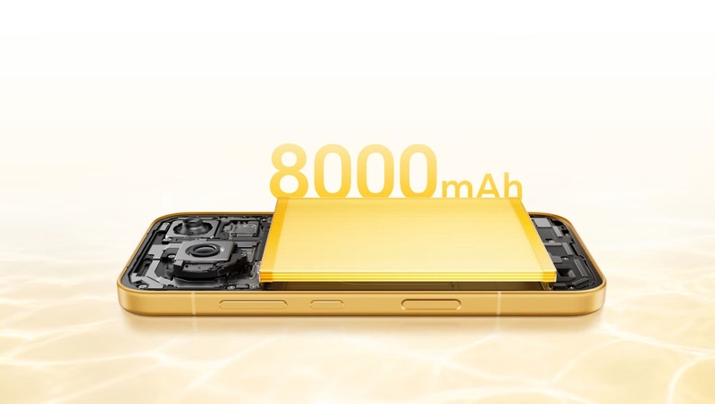 Pin 8.000 mAh trên HONOR Magic9 sử dụng vật liệu silicon hàm lượng cao và hỗ trợ sạc có dây 80 W, sạc không dây 50 W.