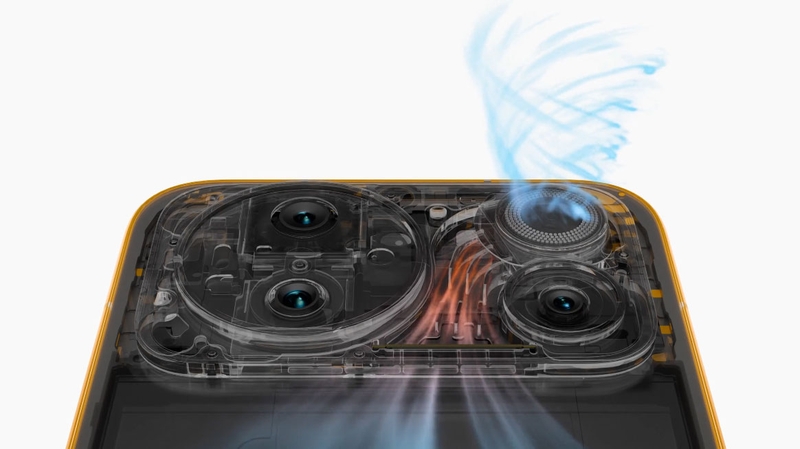 Hệ thống tản nhiệt tích hợp quạt trên HONOR Magic9 Super Edition hỗ trợ kiểm soát nhiệt độ khi xử lý các tác vụ nặng.
