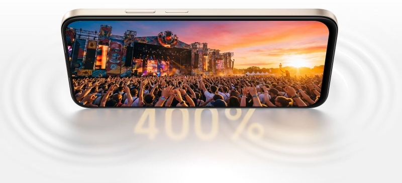 Loa stereo trên HONOR Play 11 hỗ trợ chế độ tăng âm lượng lên tới 400%.