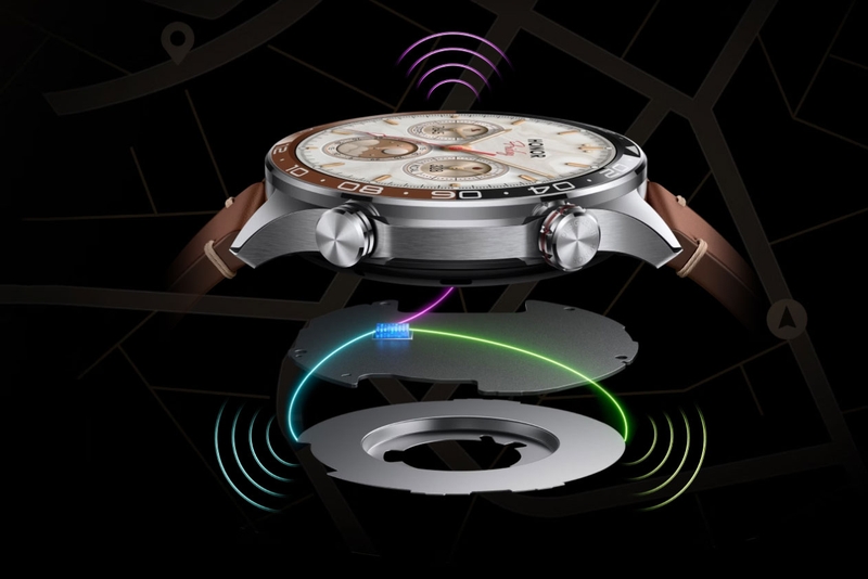 Hệ thống HONOR Polaris với GNSS băng tần kép và ba ăng-ten giúp Watch 6 Pro duy trì tín hiệu định vị ổn định hơn trong môi trường đô thị.