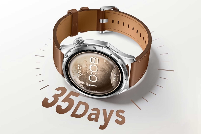 Viên pin 980 mAh giúp HONOR Watch 6 duy trì thời gian sử dụng lên đến 35 ngày.