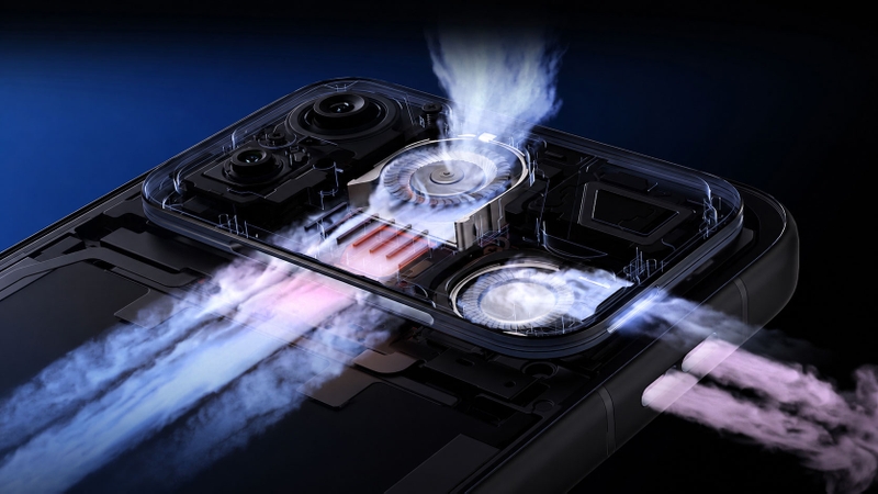 Hệ thống quạt kép trên HONOR WIN 2 hỗ trợ kiểm soát nhiệt độ khi chơi game trong thời gian dài.