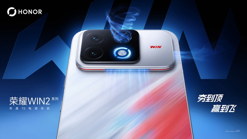 Hệ thống hai quạt tản nhiệt trên HONOR WIN 2 giúp kiểm soát nhiệt độ khi chơi game liên tục.