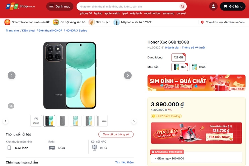 HONOR X6c chính thức lên kệ 1