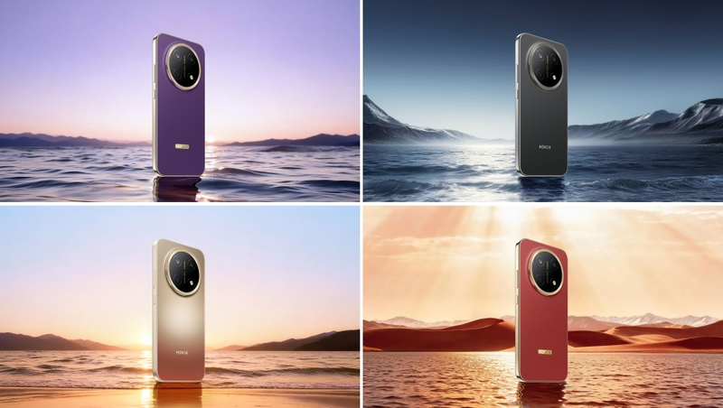 HONOR X9e Pro có bốn màu sắc, trải từ tông trầm đến nổi bật để người dùng dễ lựa chọn.