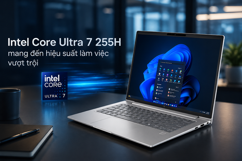 Intel Core Ultra 7 255H mang đến hiệu suất làm việc vượt trội