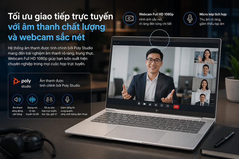 Tối ưu giao tiếp trực tuyến với âm thanh chất lượng và webcam sắc nét